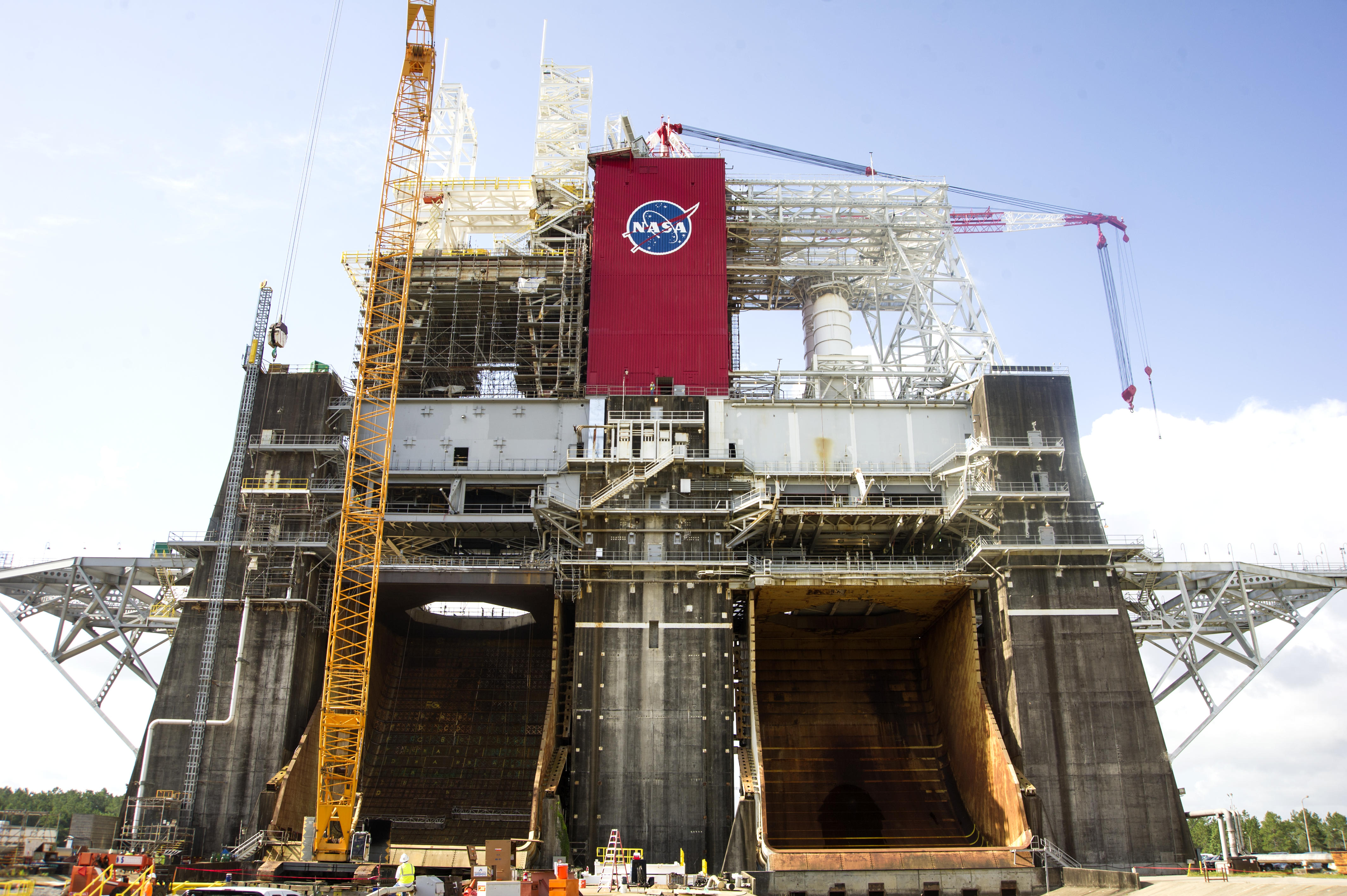 Stennis Space Center SLS Test Stand gains about a million pounds