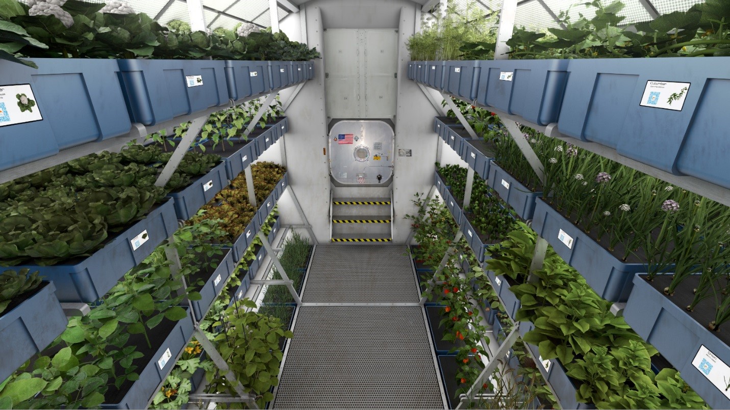 Astronauts will utilize a self-sufficient food system on the journey to Mars